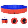 Foldable Dog Swimming Pool Red 78.7"x11.8" PVC