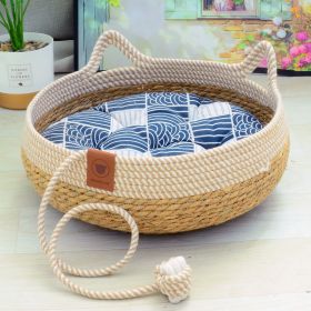 Cat Nest Summer Cool Rattan Cat Scratch Board (Option: 06-S)