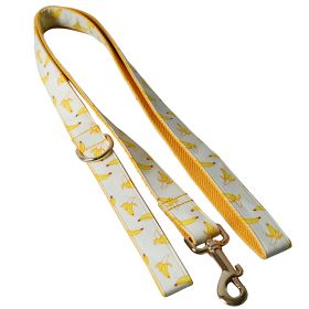 Tow Rope Collar Pet Supplies Gold Metal Buckle (Option: Yellow-Leash-L)