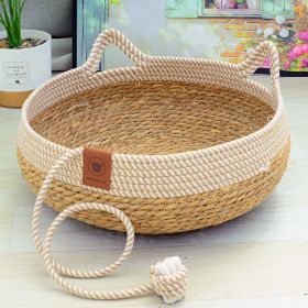 Cat Nest Summer Cool Rattan Cat Scratch Board (Option: 11-M)