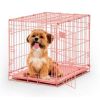 Newly Enhanced MidWest iCrate Folding Metal Dog Crate, Divider Panel, Floor Protecting feet, Leak-Proof Dog Pan , 24L x 18W x 19H