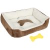 Pet Dog Bed Soft Warm Fleece Puppy Cat Bed Dog Cozy Nest Sofa Bed Cushion Mat L Size