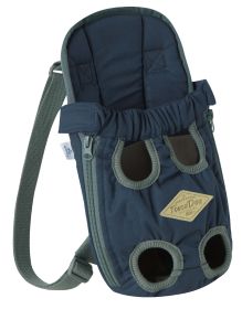 Touchdog 'Wiggle-Sack' Fashion Designer Front and Backpack Dog Carrier (Color: navy)