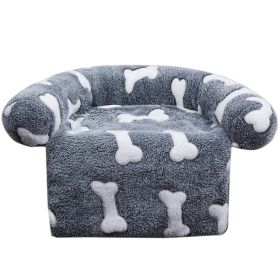 Pet Supplies Plush Kennel Sofa Blanket (Option: Gray Bone-40x60cm500G)