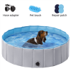 Foldable Pet Swimming Pool Wash Tub for Cats and Dogs, Gray Large, 47.2"