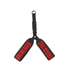 Pet Traction Chest Strap Large, Medium And Small Dogs Hand Holding Rope (Option: Red And Black Plaid-M)