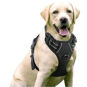 Dog Hand Holding Rope Reflective Vest (Option: Black-M)