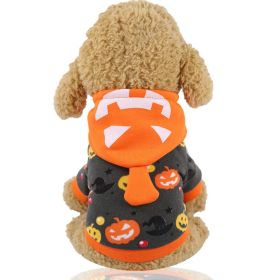 Pumpkin Lamp Pet Costume Funny Halloween Christmas Dog Clothes (Option: Pumpkin-XL)