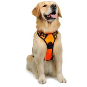 Dog Hand Holding Rope Reflective Vest (Option: orange-L)