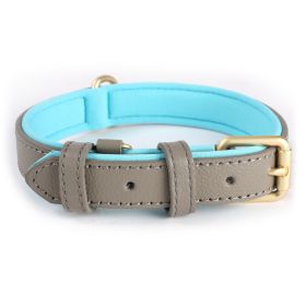 Lychee Pattern Dog Collar Diving Cotton Anti-strangulation (Option: Gray-M)